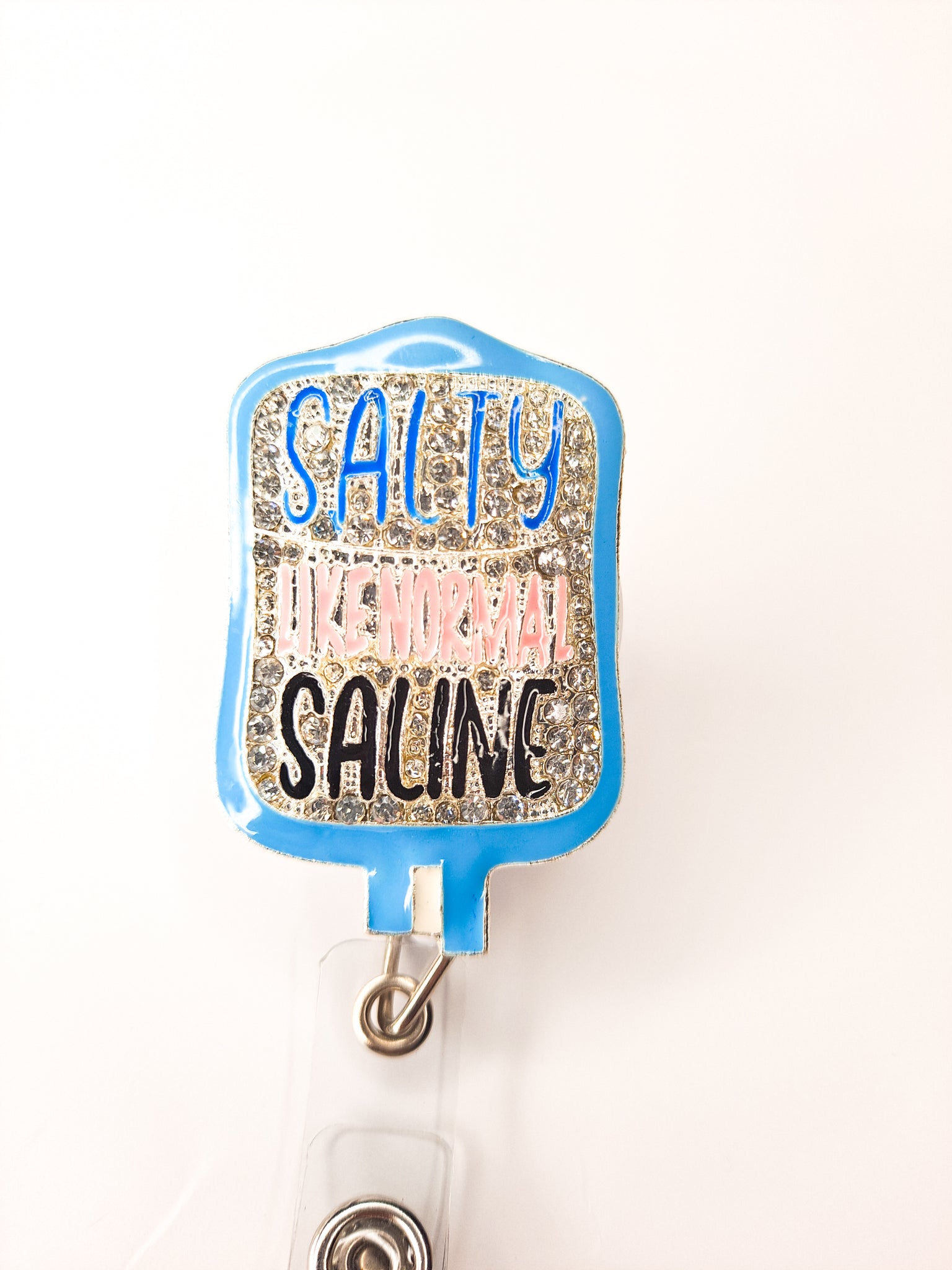 Humorous Salty Like Normal Saline - retractable reel - badge holder 